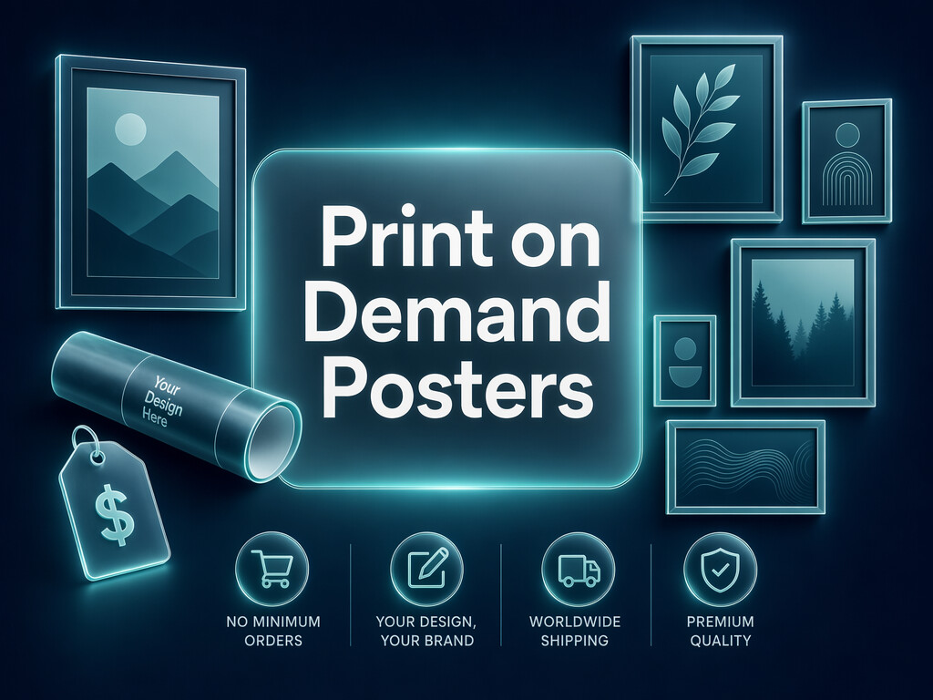 print on demand posters featured thumbnail with gallery wall and frames
