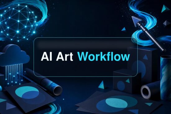 AI Art Workflow MyDesigns editorial cover for AI art generator print on demand workflow