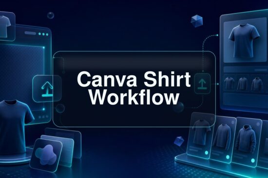 Canva t shirt design workflow cover