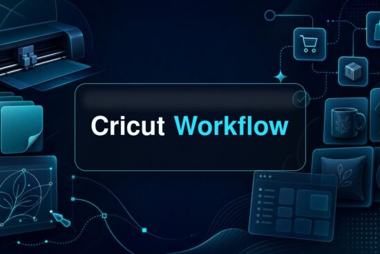 Cricut Workflow blog cover for Cricut Design Space sellers