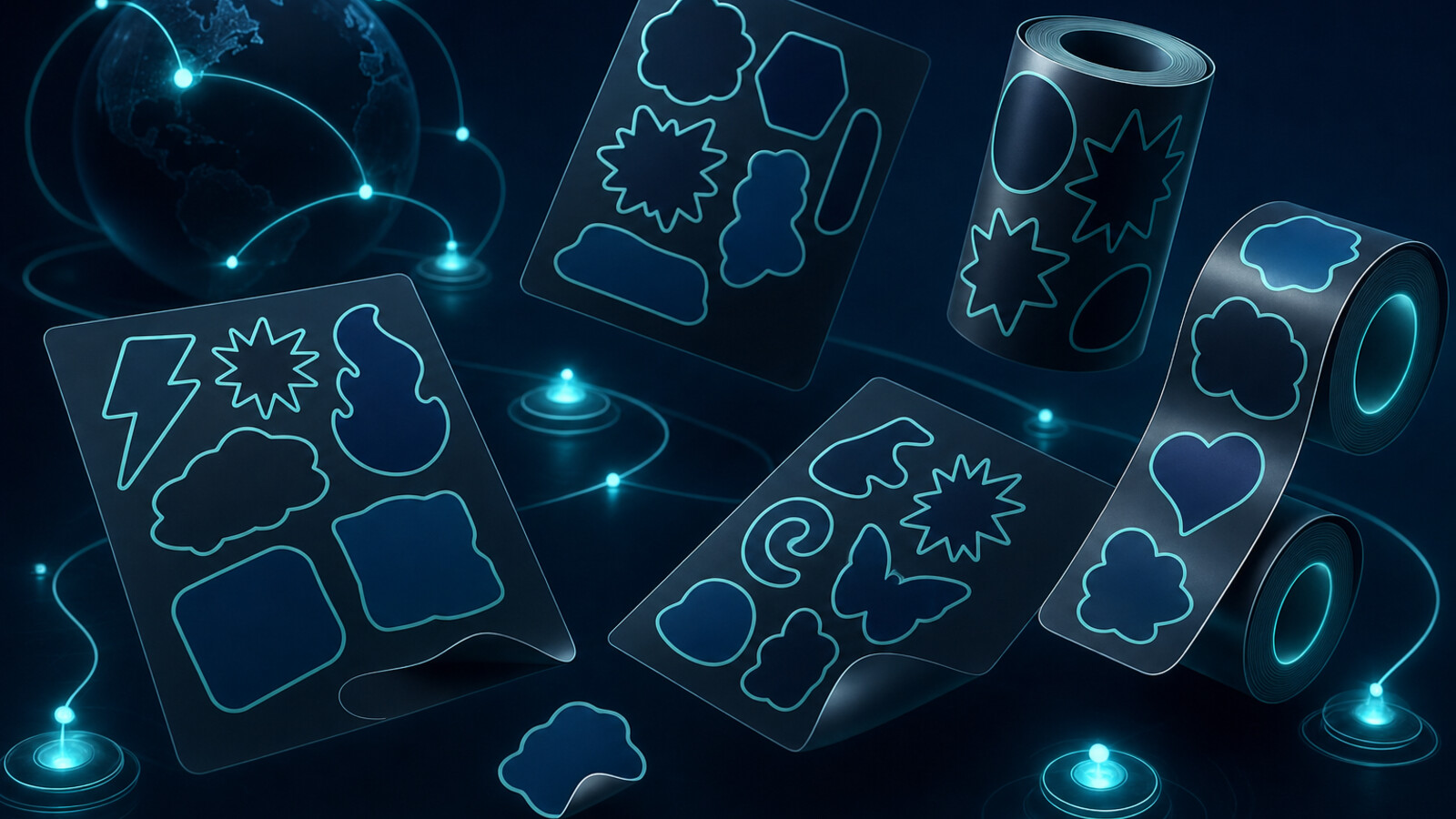 Custom stickers catalog scaling and fulfillment workflow illustration