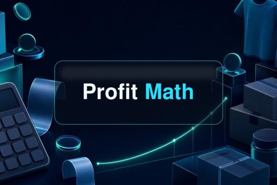 Profit Math blog cover for Etsy fee calculator