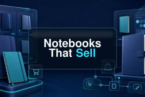 custom notebooks featured image with Notebooks That Sell text
