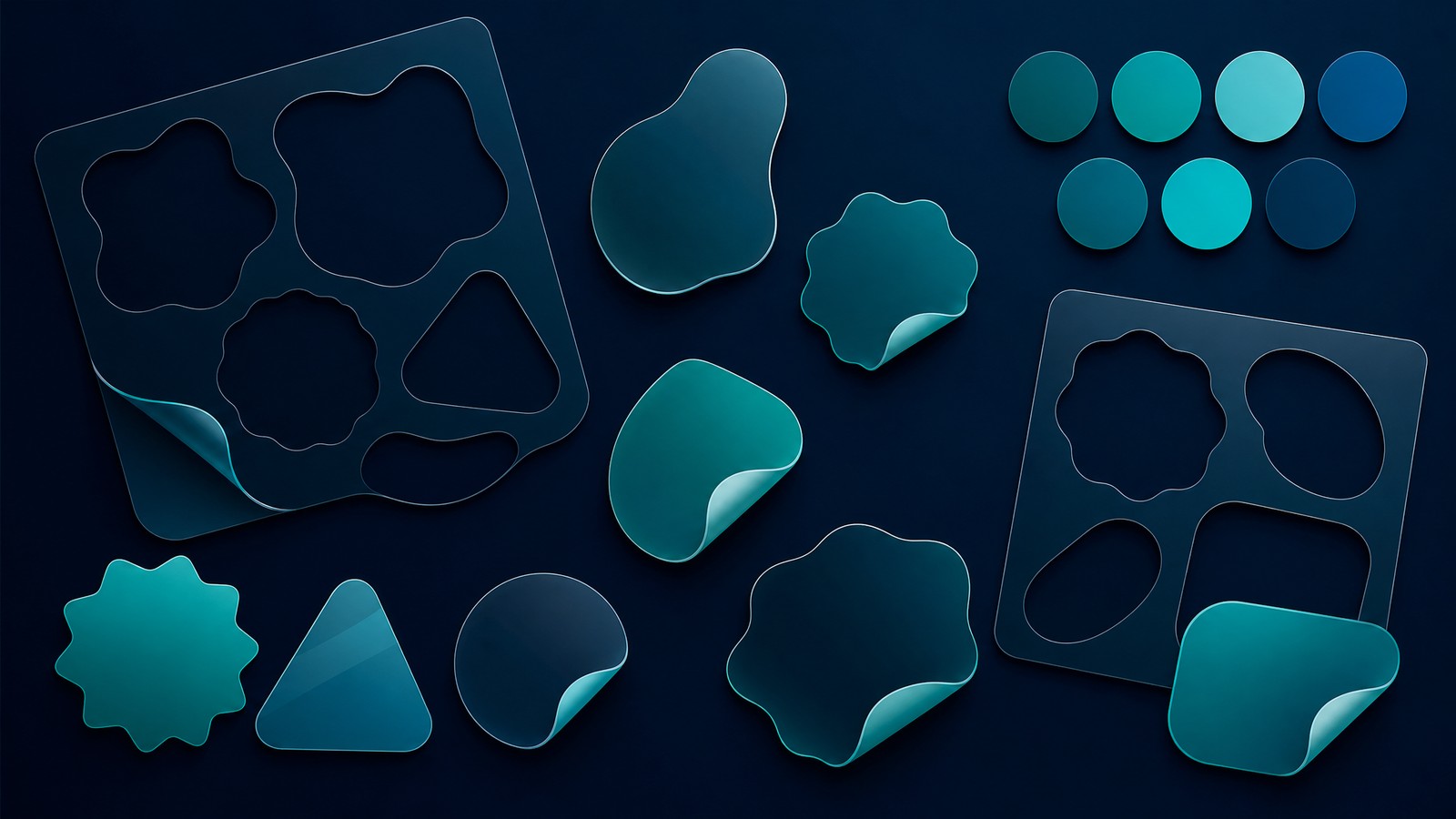 Custom stickers niche research and product concept illustration