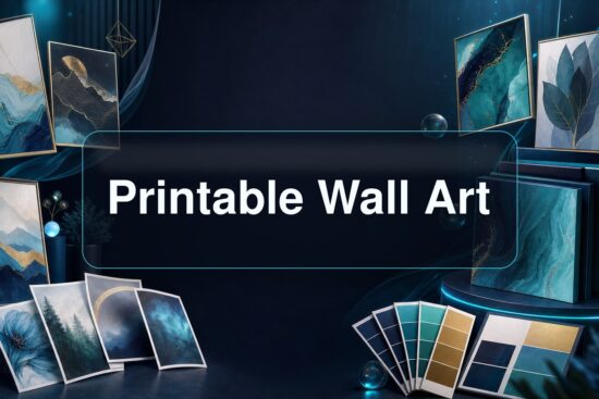 Printable Wall Art editorial blog cover for digital download sellers
