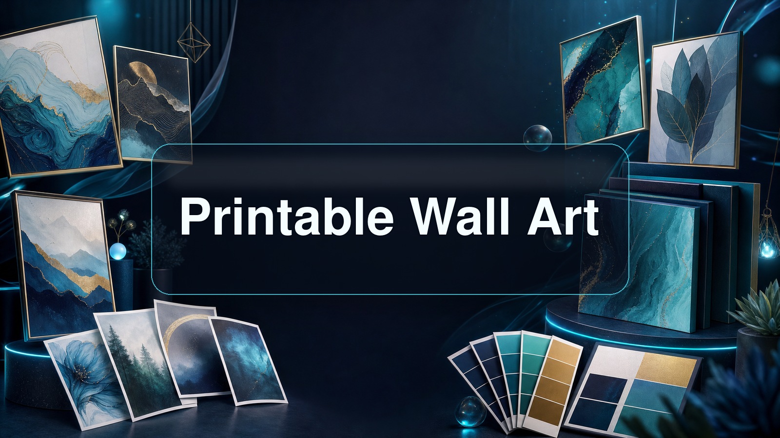 Printable Wall Art editorial blog cover for digital download sellers