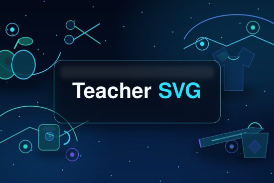 Teacher SVG blog cover for Etsy digital product sellers