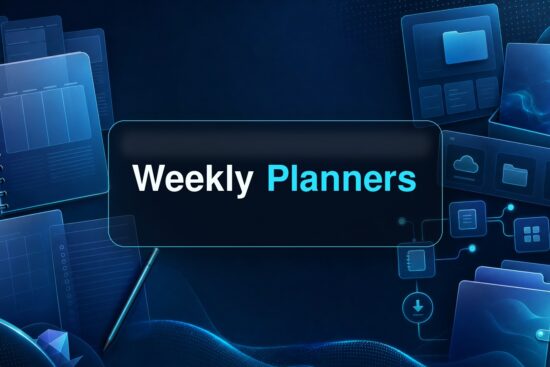 Weekly Planners MyDesigns editorial cover for weekly planner templates