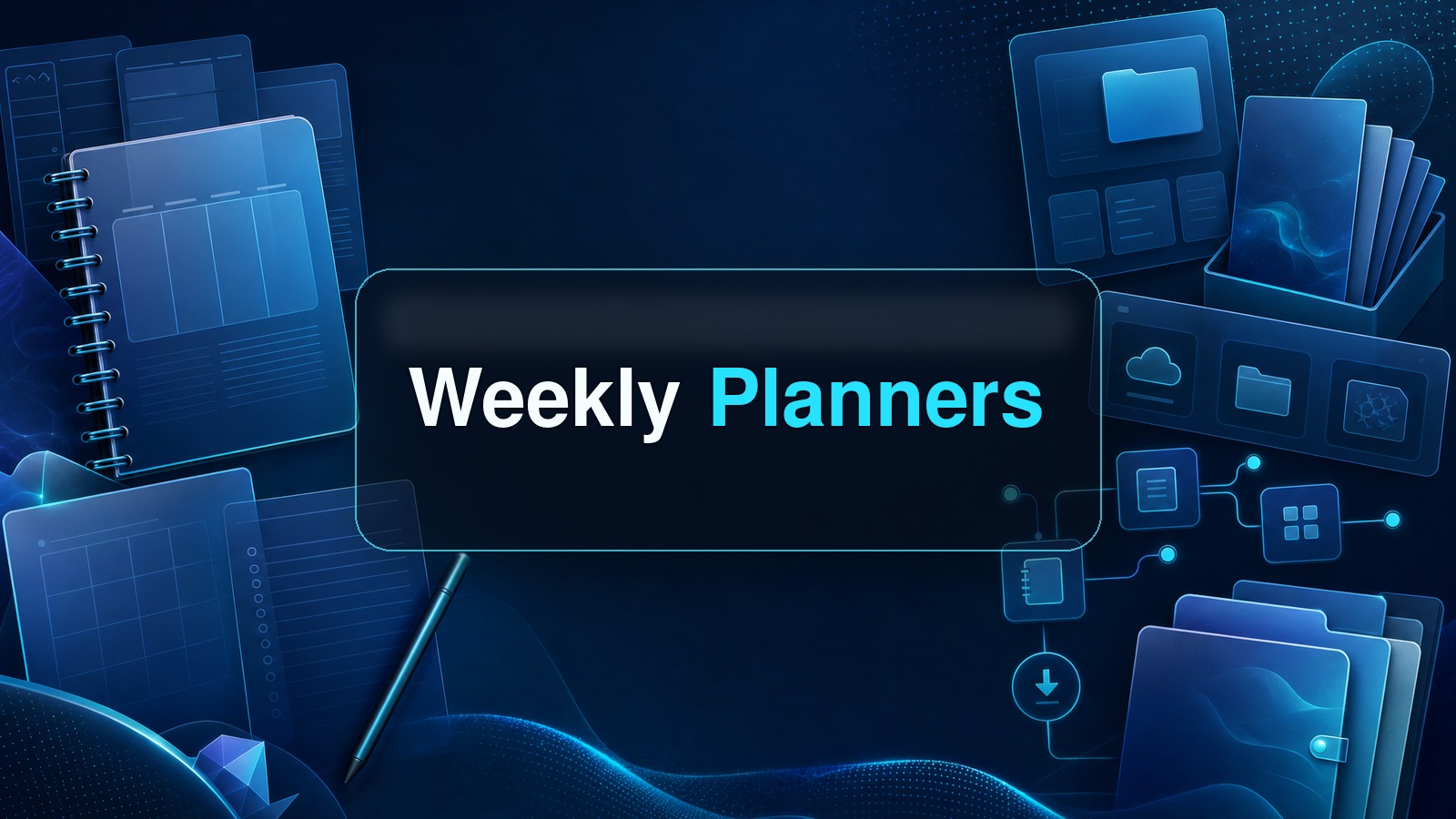 Weekly Planners MyDesigns editorial cover for weekly planner templates